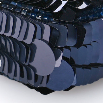 Fendi Sequin Paillettes Shiny Nappa Sex and the City Nano Maxi Buckle Baguette Charm Blue 9 of 11