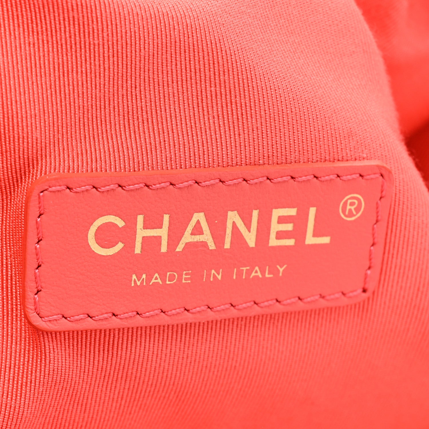 Chanel Cotton Canvas Large CC Embrace Hobo Coral 7 of 10