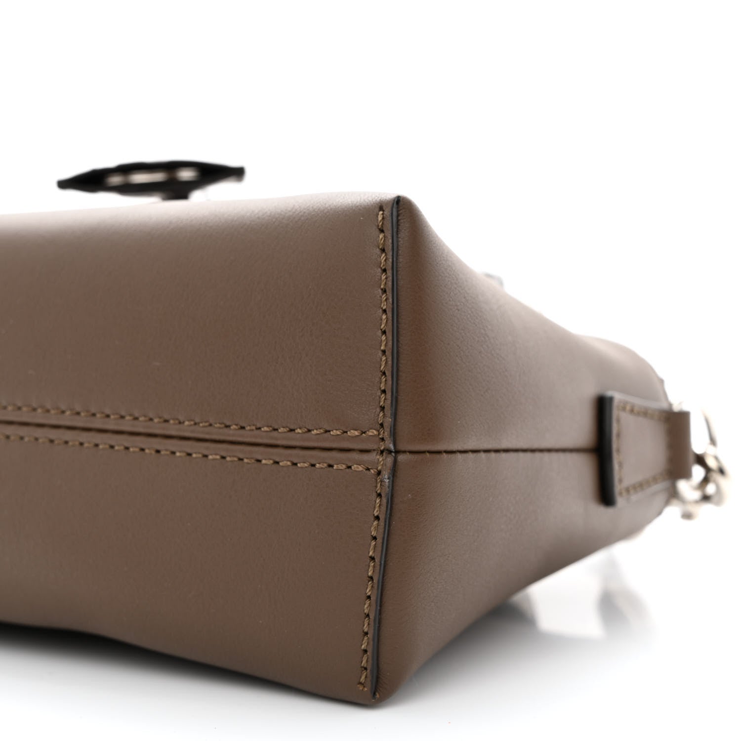 Fendi Vitello Dolce Bi-Color FF 1974 Embossed Mini By The Way Boston Bag Maya Black 10 of 11