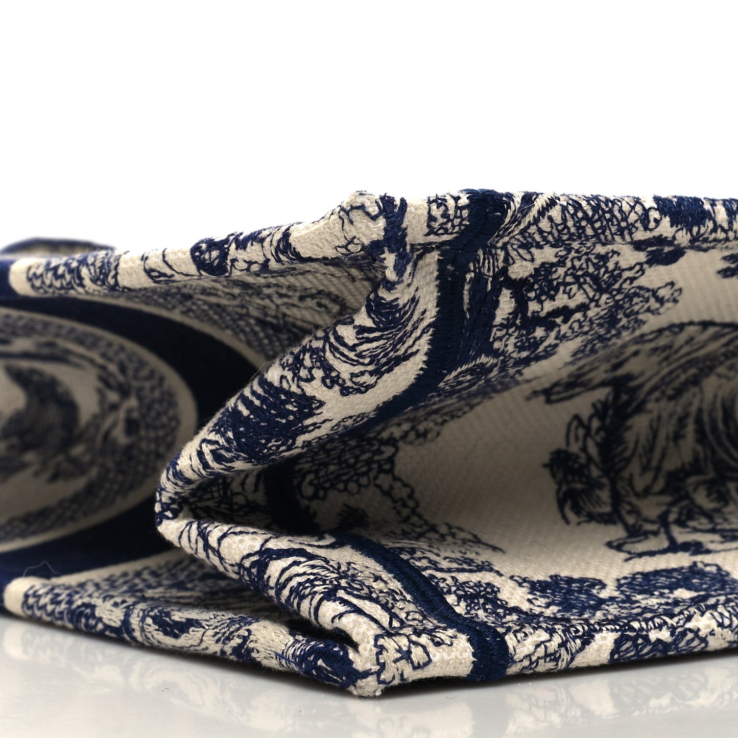 Canvas Embroidered Medium Dioriviera Toile De Jouy Book Tote Blue