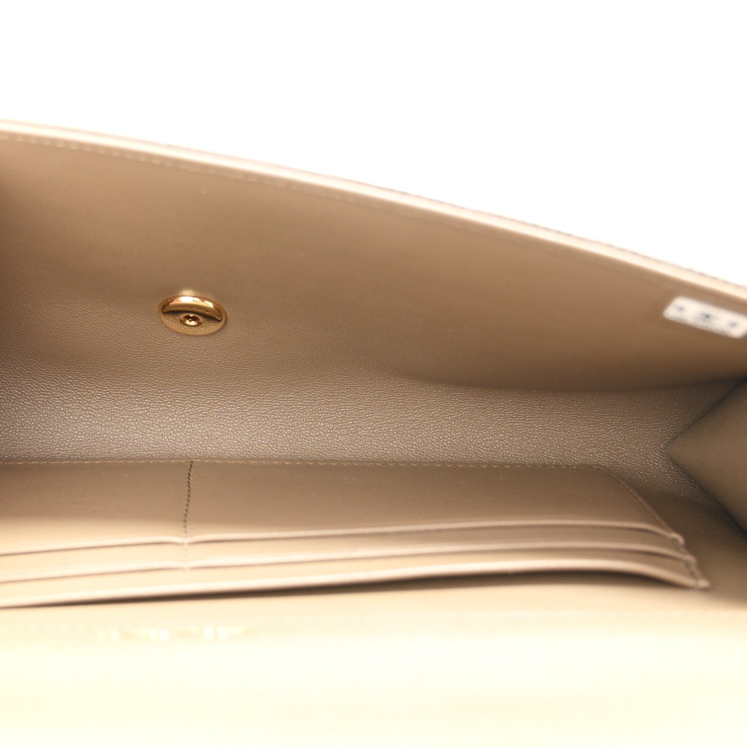 Chanel Calfskin Lizard Embossed Clutch With Chain Dark Khaki 5 of 12