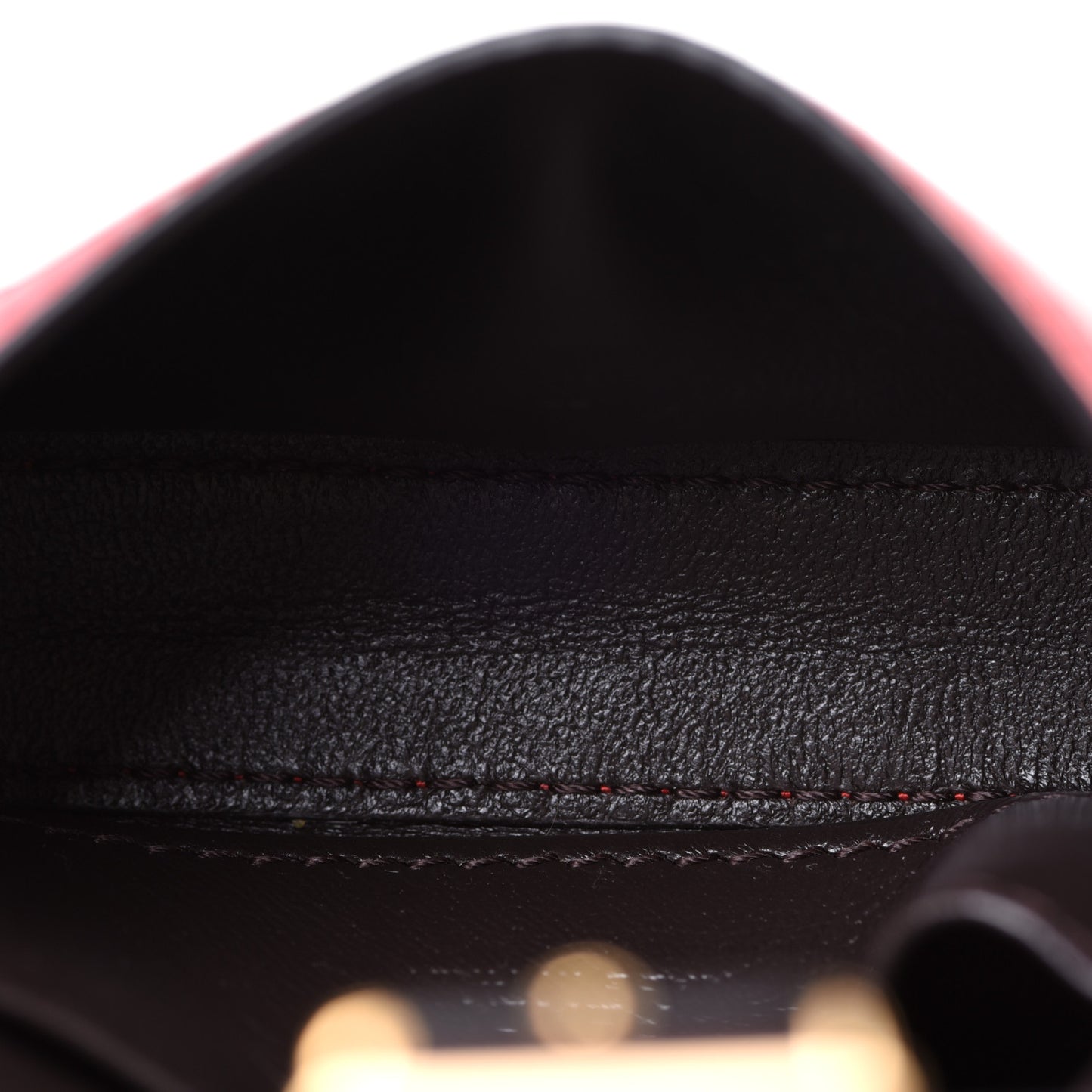 Vitello Vernice Mou Nano Baguette Charm Rosso Cardinale