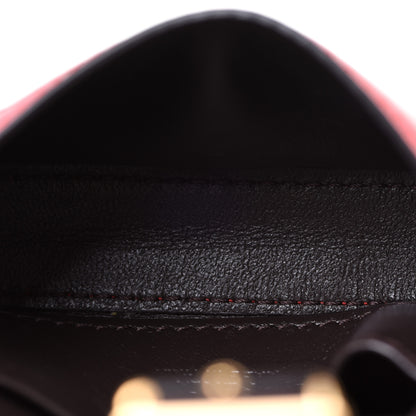 Fendi Vitello Vernice Mou Nano Baguette Charm Rosso Cardinale 5 of 7