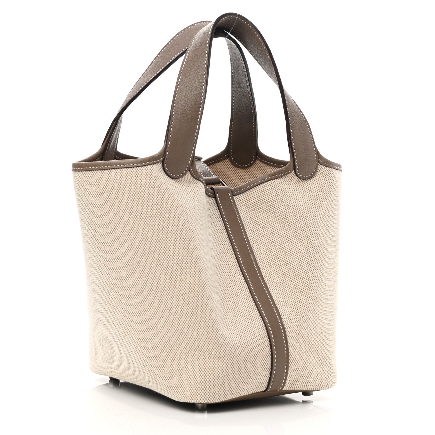 Hermes Toile Swift Picotin 18 PM Etoupe 2 of 9