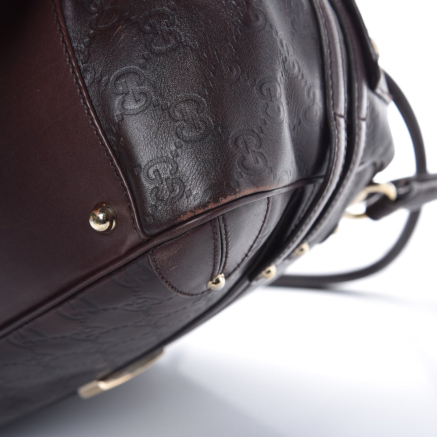 Guccissima Large Wave Boston Dark Brown