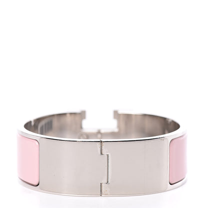 Hermes Enamel Wide Clic Clac H Bracelet PM Rose Cassata 3 of 5