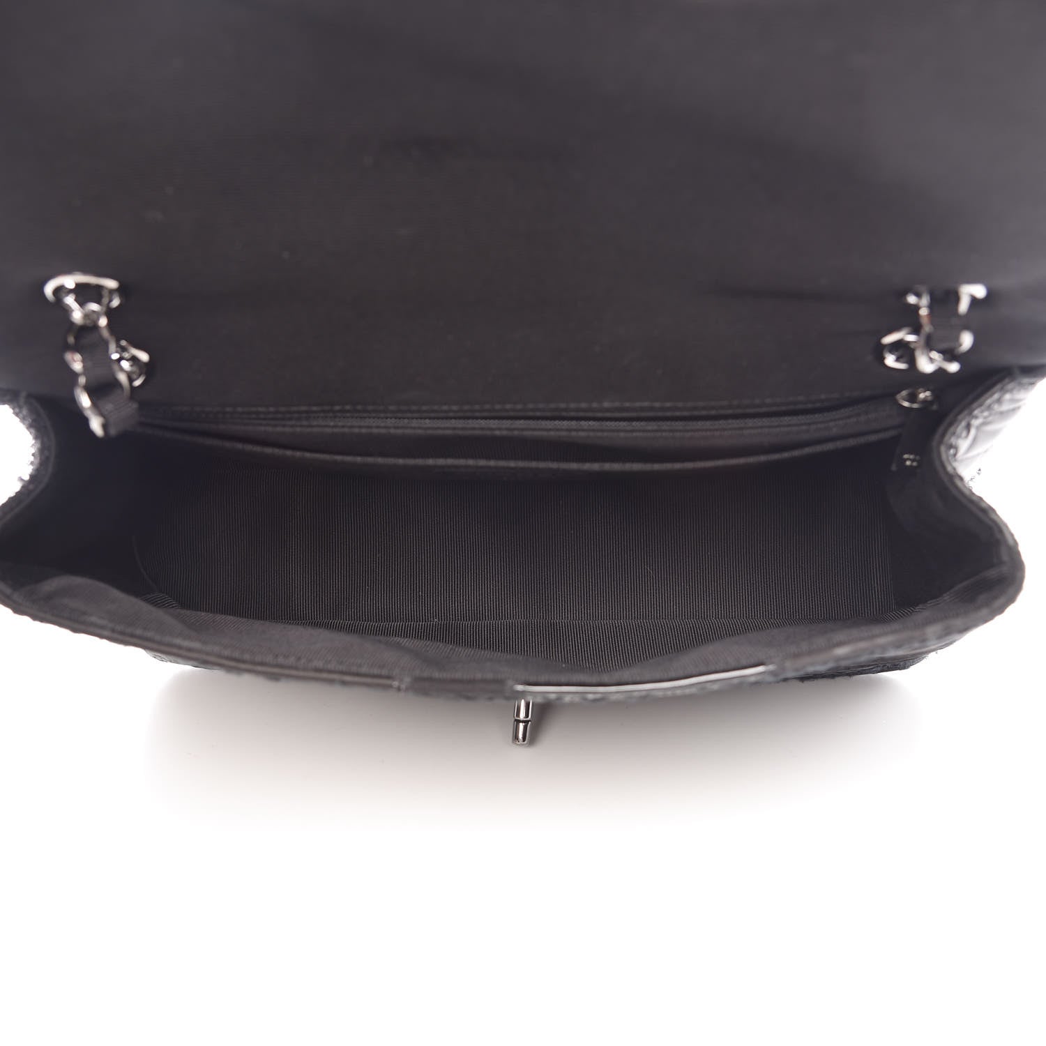 Chanel Tweed Patchwork Jumbo Single Flap Black 5 of 9