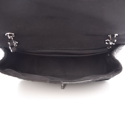 Chanel Tweed Patchwork Jumbo Single Flap Black 5 of 9