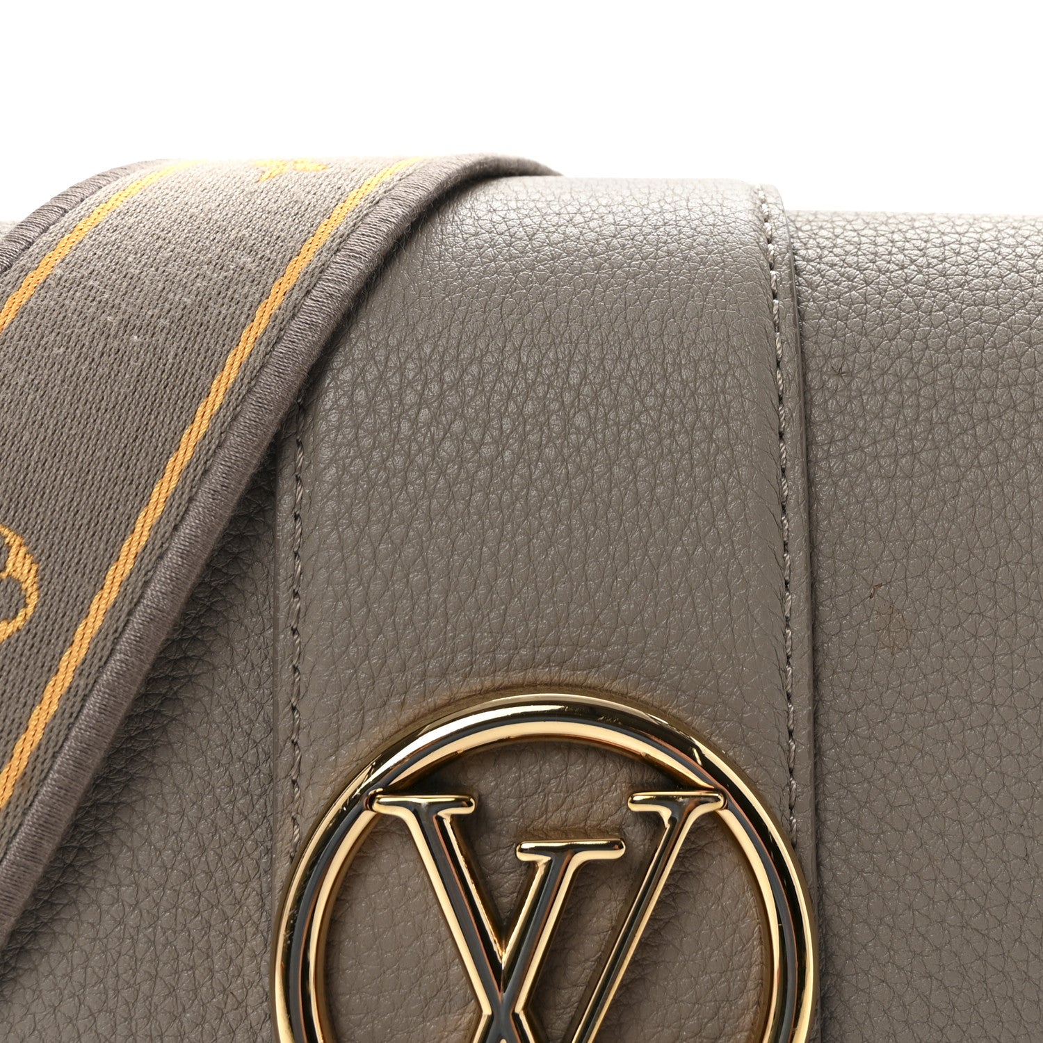 Louis Vuitton Grained Calfskin LV Pont 9 Soft PM Gris 7 of 9
