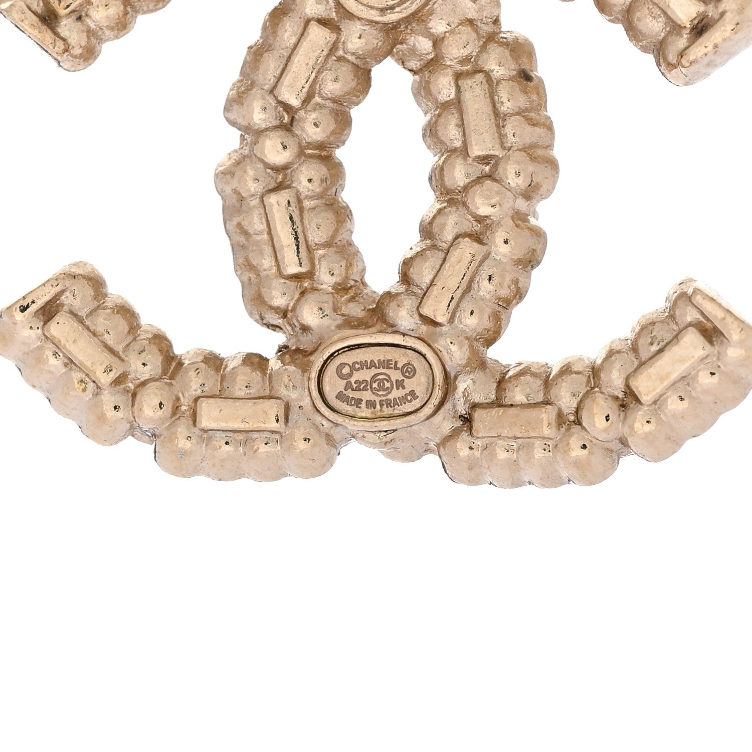 Chanel Crystal Baguette Pearl CC Earrings Gold Pearly White 4 of 7