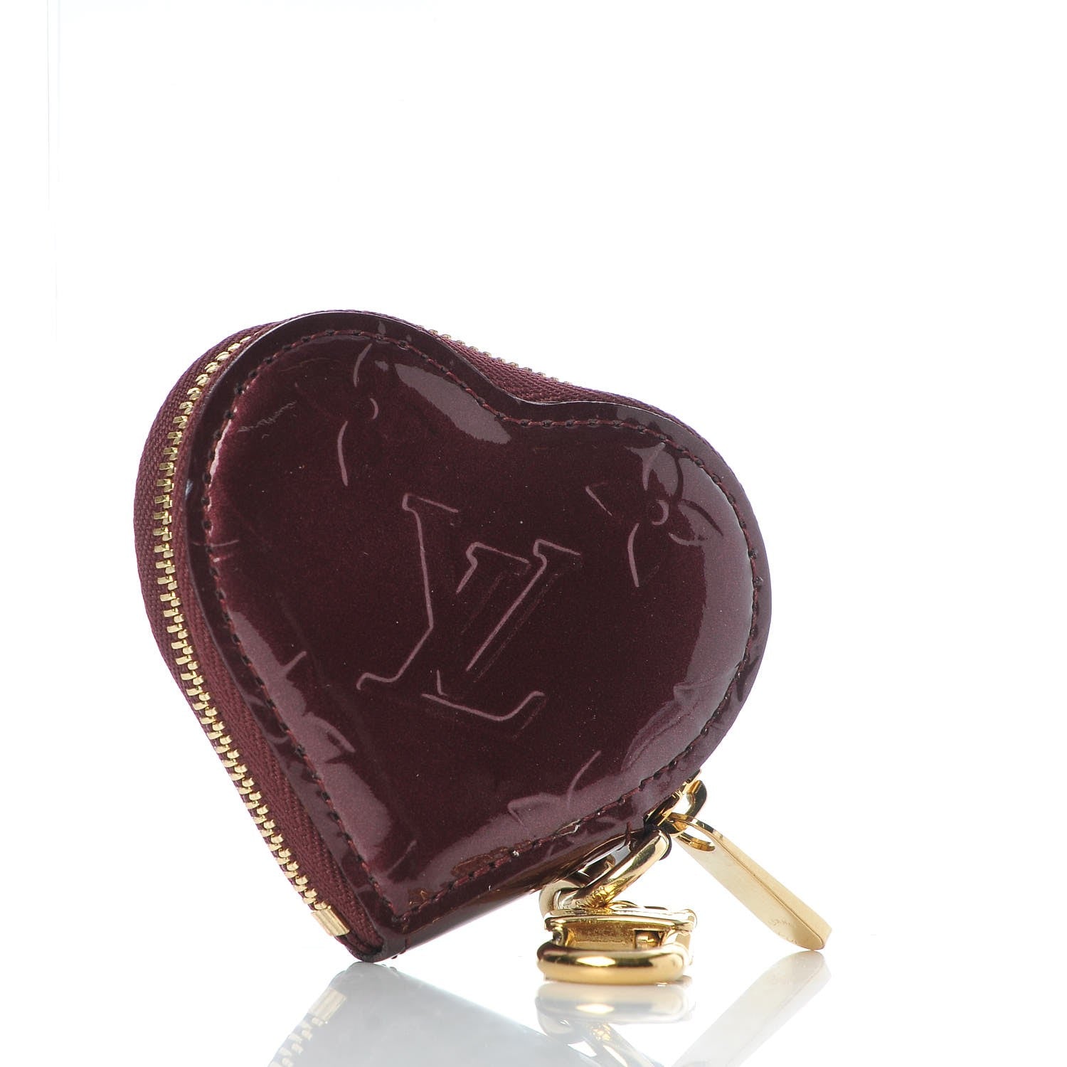 Louis Vuitton Vernis Heart Coin Purse Rouge Fauviste 3 of 7