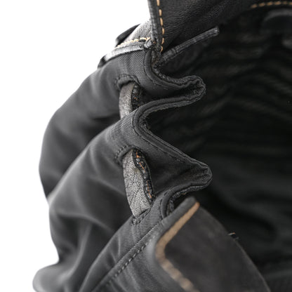 Prada Tessuto Nylon Vitello Foldover Pushlock Satchel Black 11 of 16