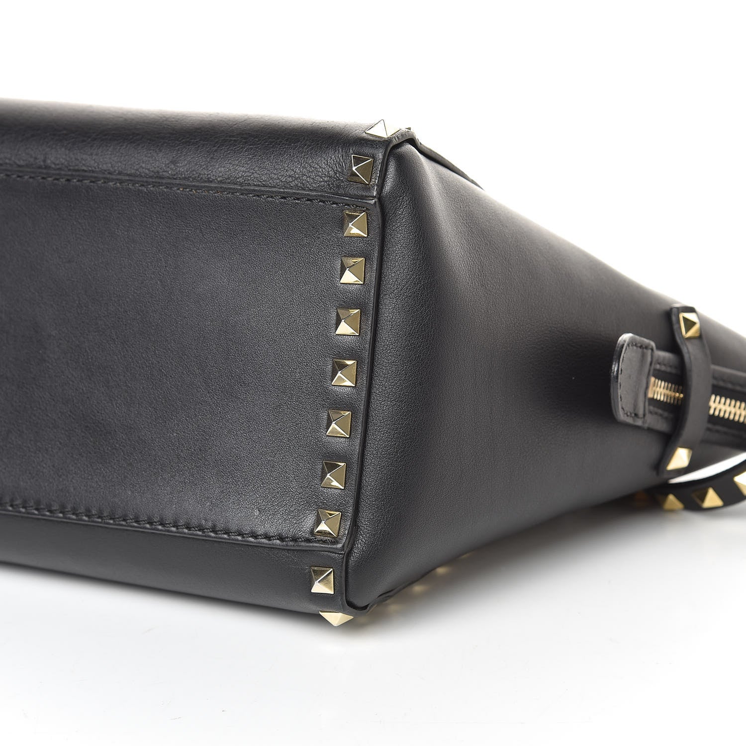 Valentino Garavani Vitello Small Rockstud Double Handle Tote Black 12 of 12