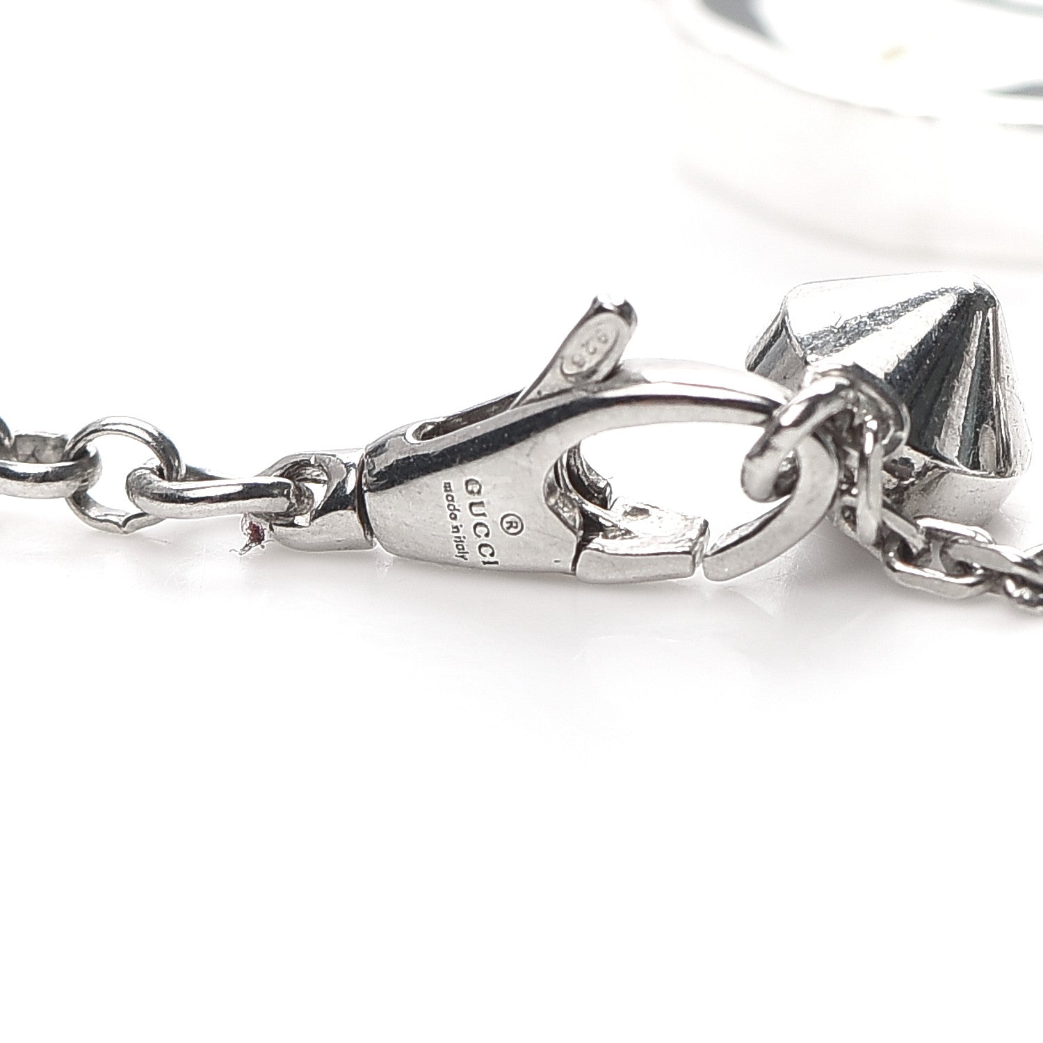 Gucci Sterling Silver Black Spinel Enamel Orso Bracelet 5 of 5