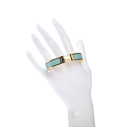 Hermes Enamel Narrow Clic Clac H Bracelet GM Vert Aqua 2 of 4