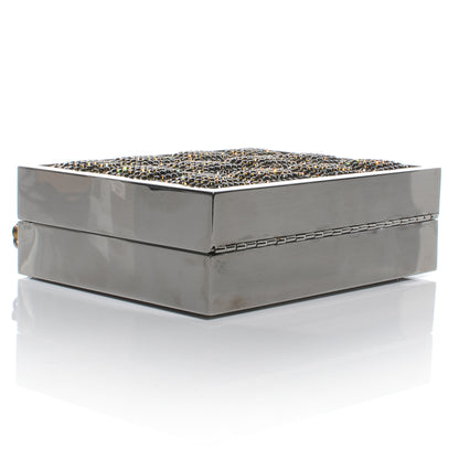Chanel Crystal Square Quilted Box Clutch Bronze 4 of 8