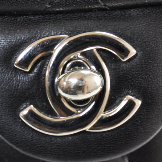 Chanel Calfskin Quilted Large Cambon Multipocket Reporter Black White 10 of 13