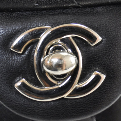 Chanel Calfskin Quilted Large Cambon Multipocket Reporter Black White 10 of 13