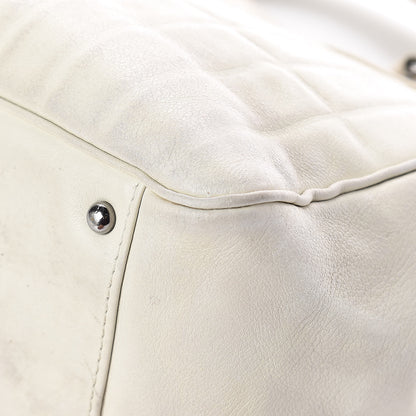 Chanel Lambskin Vertical Quilted Lax East West Shoulder Bag Ivory 17 of 17
