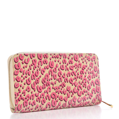 Louis Vuitton Vernis Leopard Zippy Wallet Blanc Corail 3 of 9