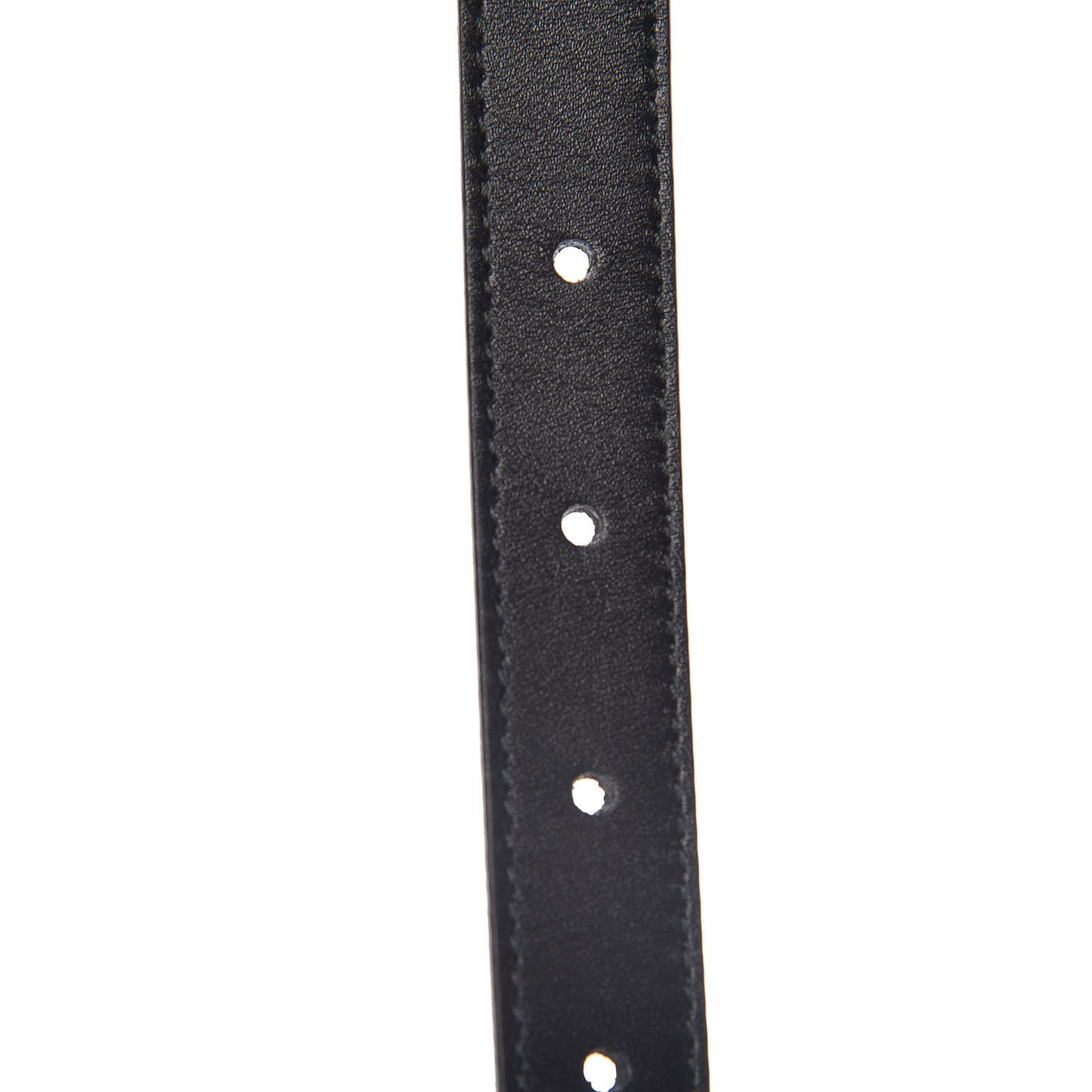 Calfskin Pearl Double G 20mm Belt 70 28 Black Cream