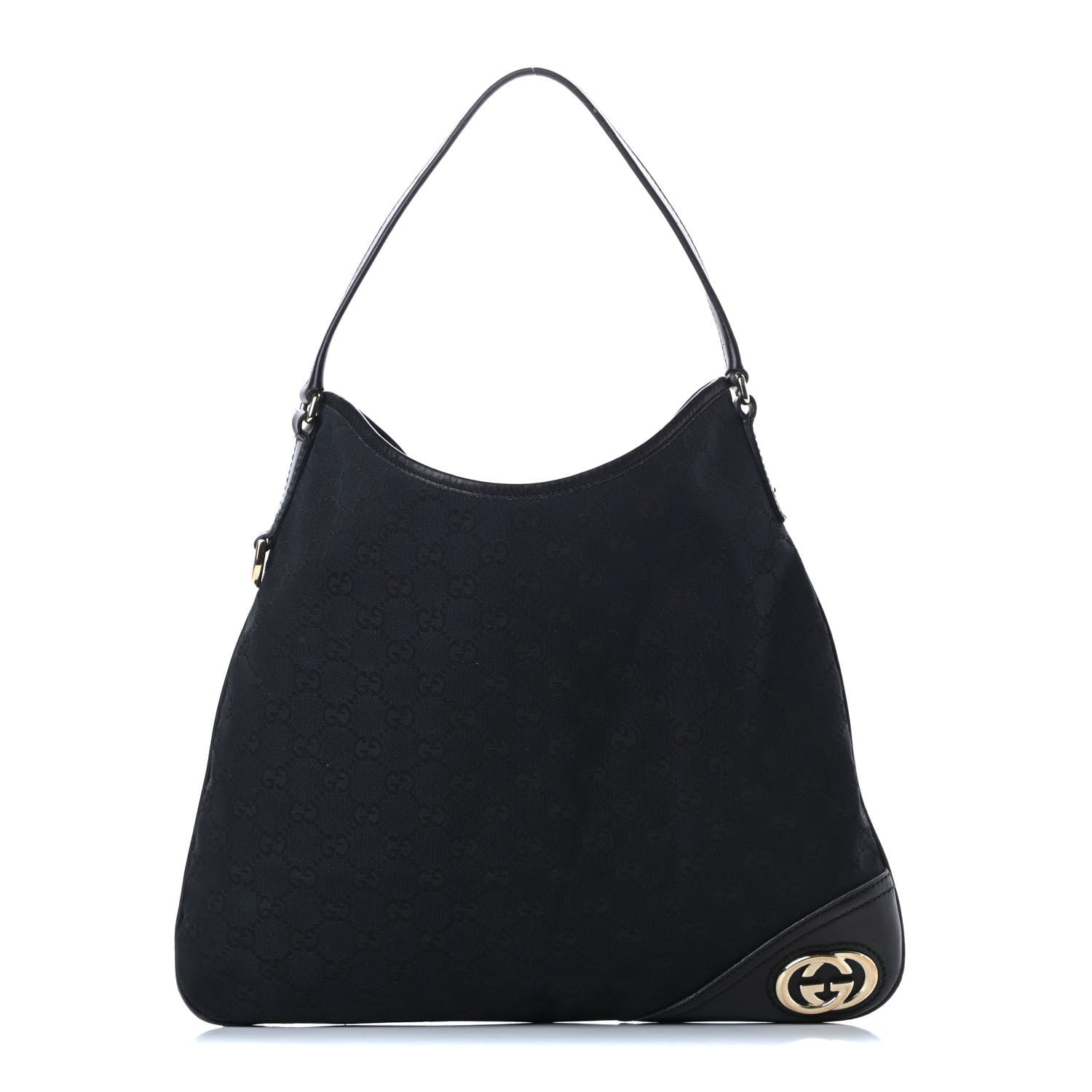 Gucci Monogram Medium New Britt Hobo Black 1 of 15
