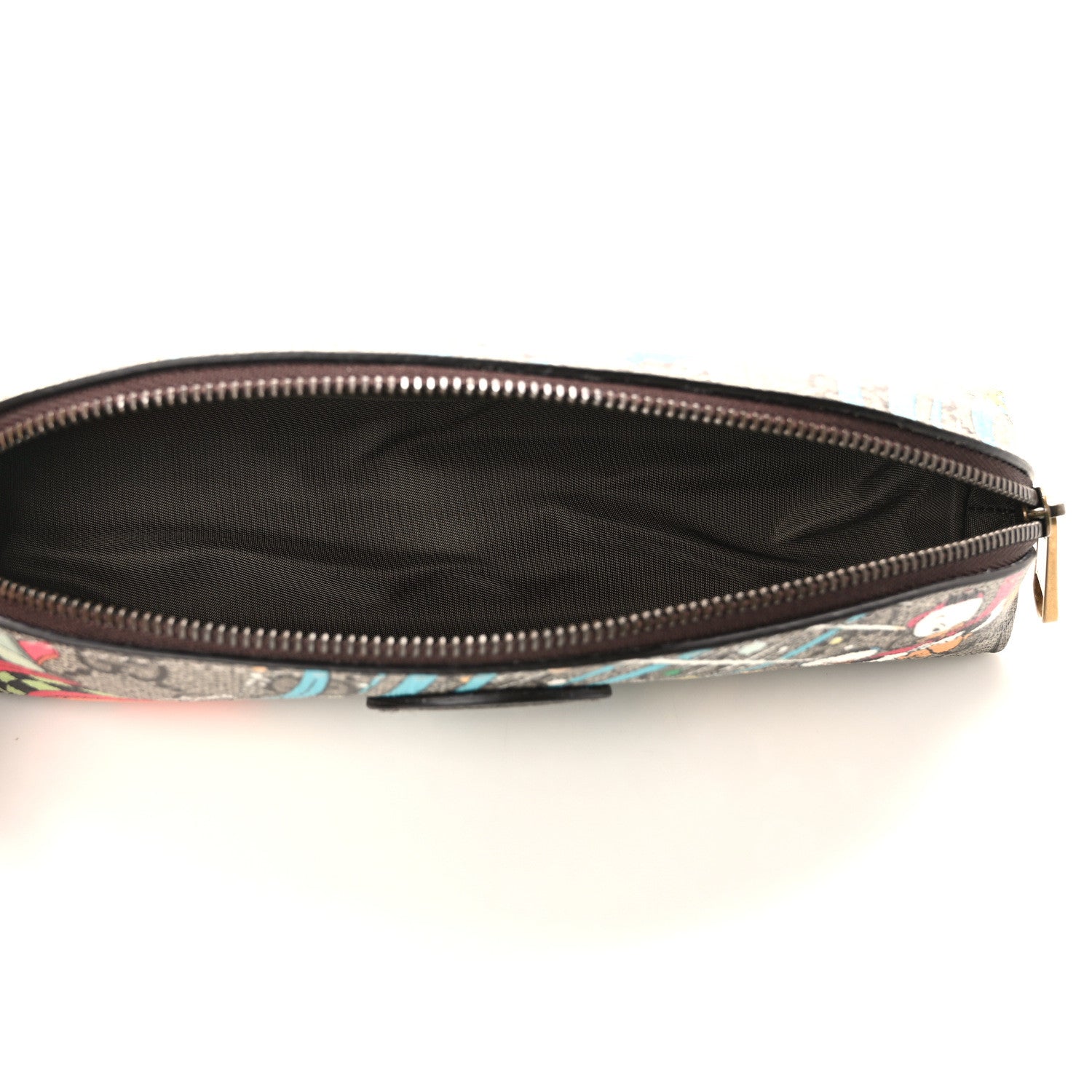 Gucci X DISNEY GG Supreme Monogram Donald Duck Pencil Case Beige Ebony 5 of 8