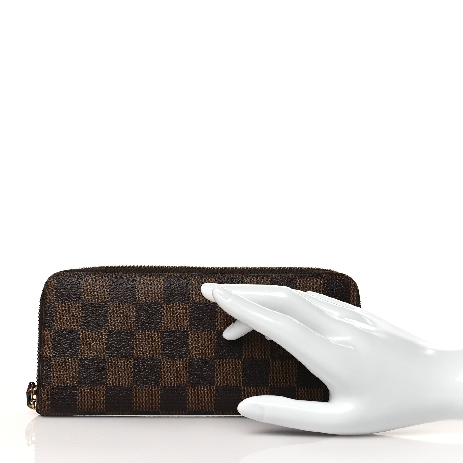 Louis Vuitton Damier Ebene Clemence Wallet Cherry 2 of 8