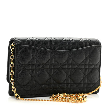 Christian Dior Supple Calfskin Caro Pouch with Chain Black 3 of 11