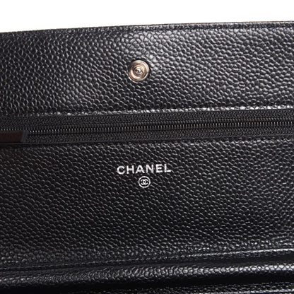 Chanel Caviar Quilted Wallet On Chain WOC Black 6 of 9