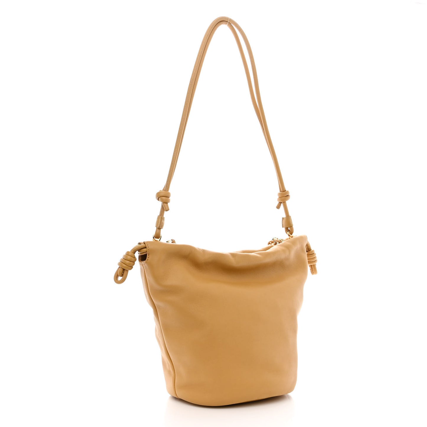 Mellow Nappa Lambskin Flamenco Bucket Bag Sahara