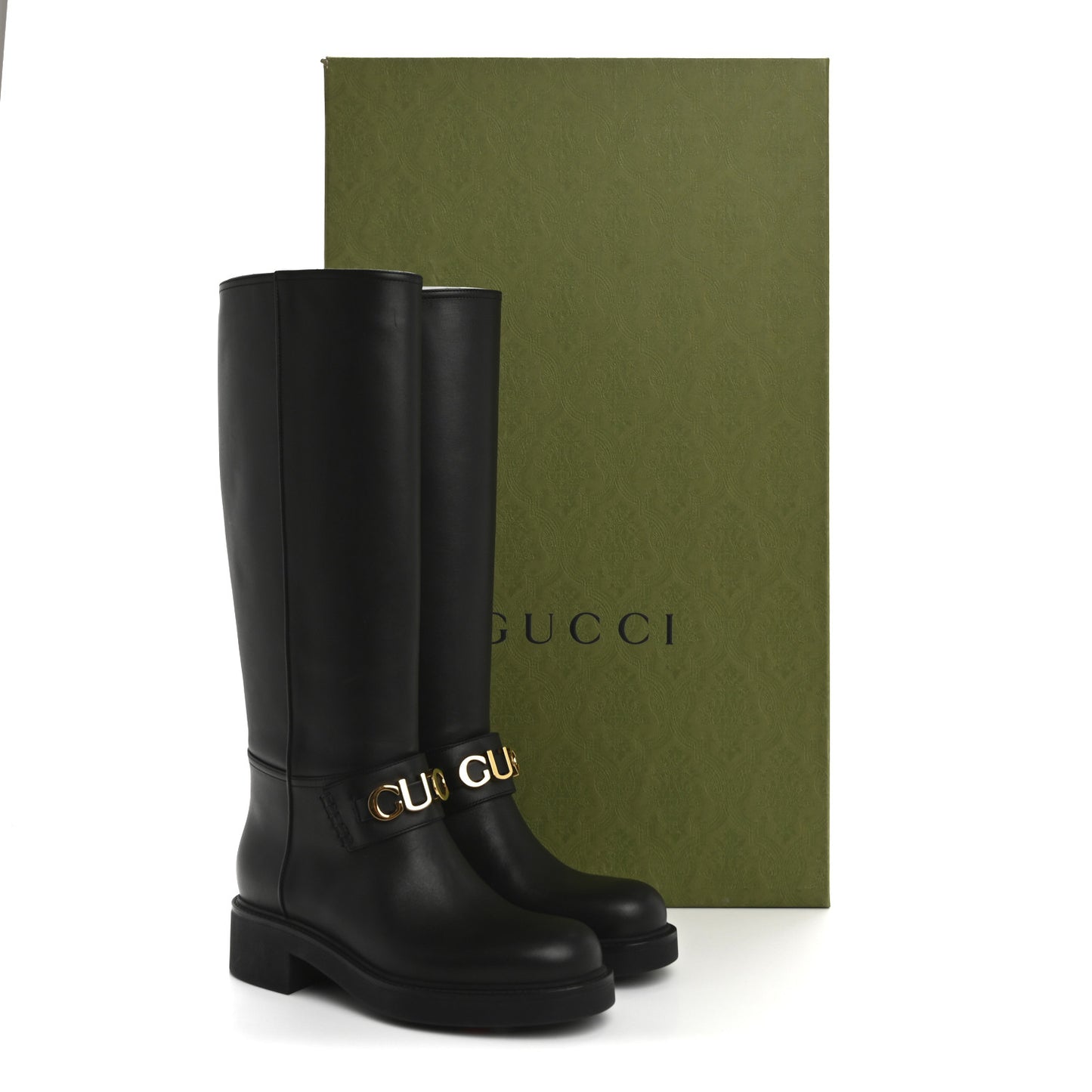 Calfskin Over The Knee Boots 37 Black