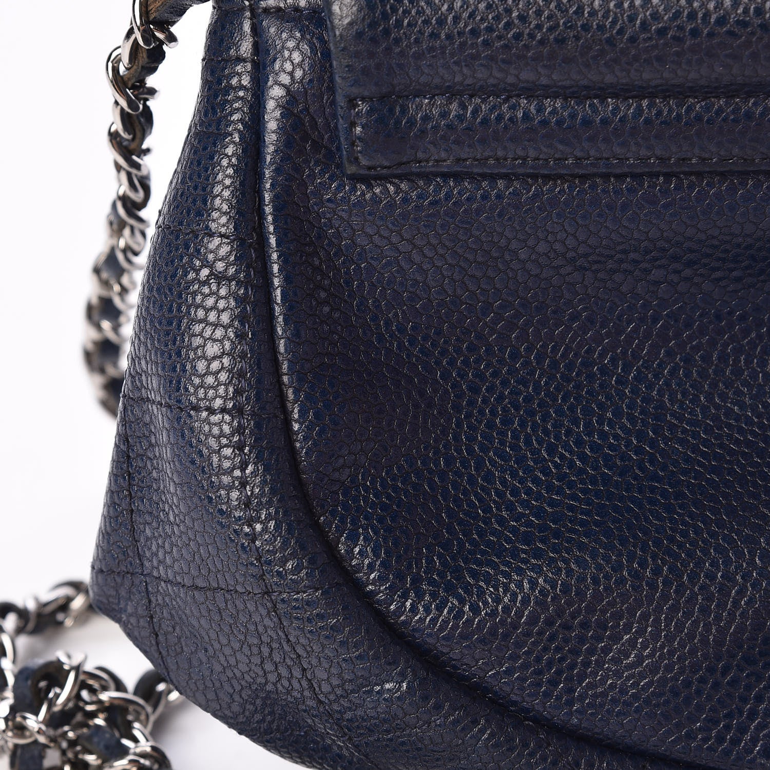 Chanel Caviar Half Moon Wallet On Chain WOC Navy 11 of 12