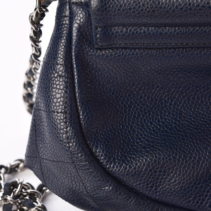 Chanel Caviar Half Moon Wallet On Chain WOC Navy 11 of 12