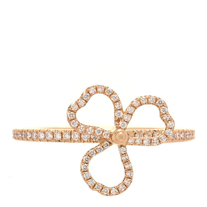 Tiffany 18K Rose Gold Diamond Mini Open Paper Flowers Ring 54 7 1 of 6