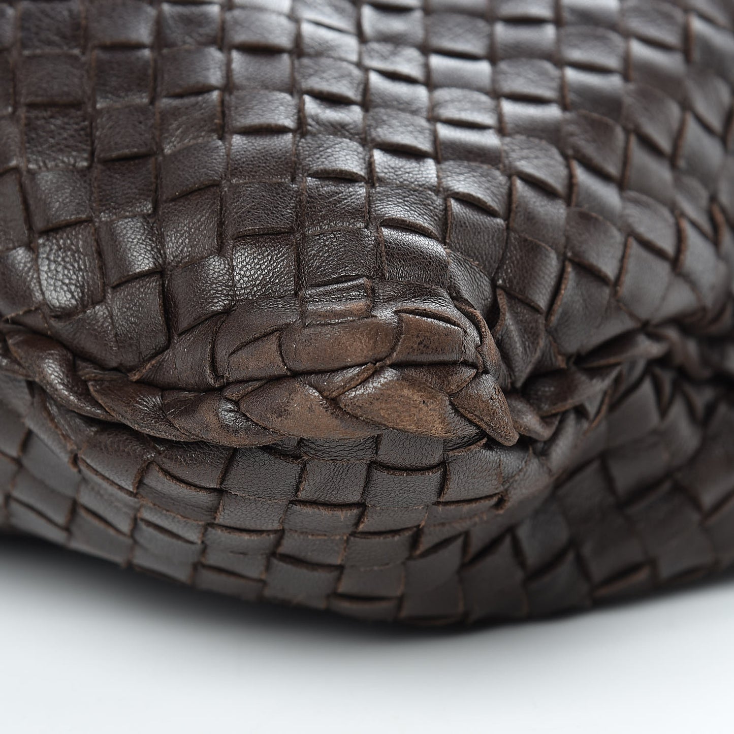 Nappa Intrecciato Large Veneta Hobo Ebano