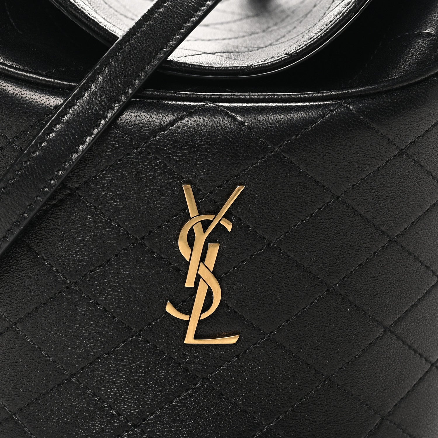 Saint Laurent Lambskin Gabby Mini Bucket Bag Black 8 of 10
