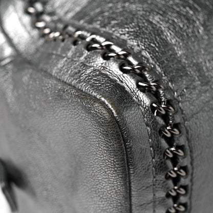 Chanel Metallic Goatskin Medium Luxe Ligne Bowler Silver 10 of 12