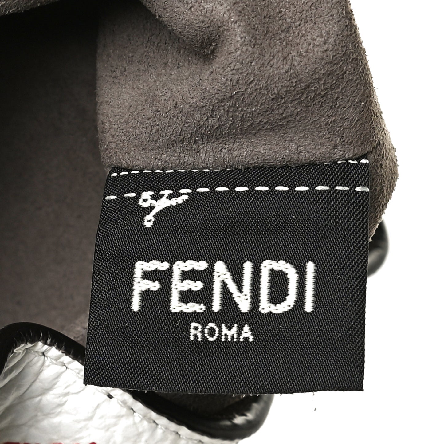 X FILA Vitello F is Fendi Mania Mini Mon Tresor Bucket Bag White