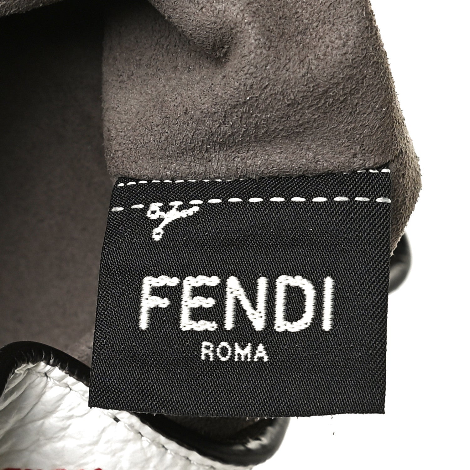 Fendi X FILA Vitello F is Fendi Mania Mini Mon Tresor Bucket Bag White 7 of 12