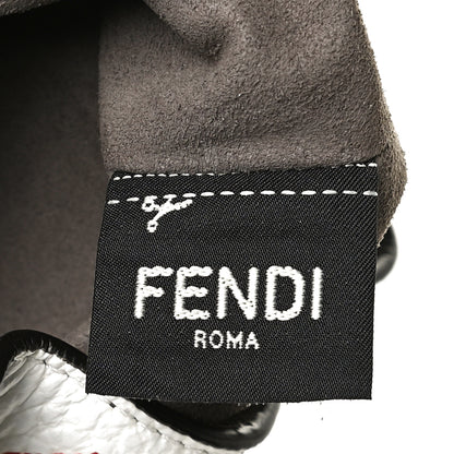 Fendi X FILA Vitello F is Fendi Mania Mini Mon Tresor Bucket Bag White 7 of 12