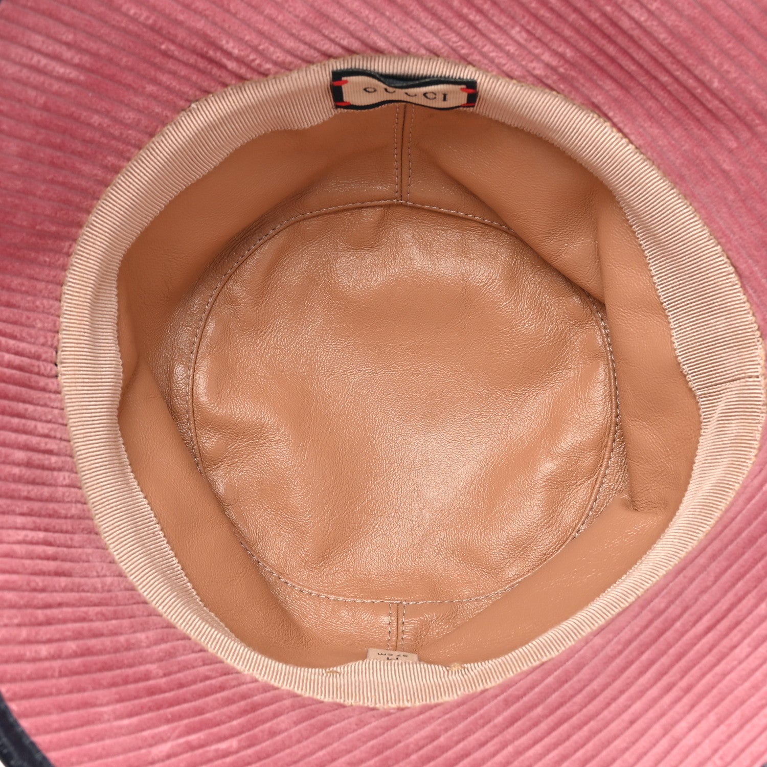 Gucci Lanzo Stretch Cord Azalea Calfskin Horsebit Bob Mulina Bucket Hat M Lipstick Rose Blue 7 of 9