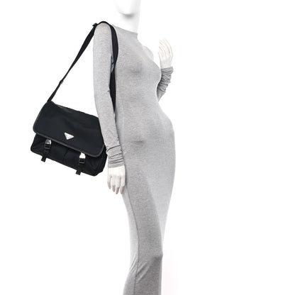 Prada Re-Nylon Saffiano Messenger Bag Black 2 of 9