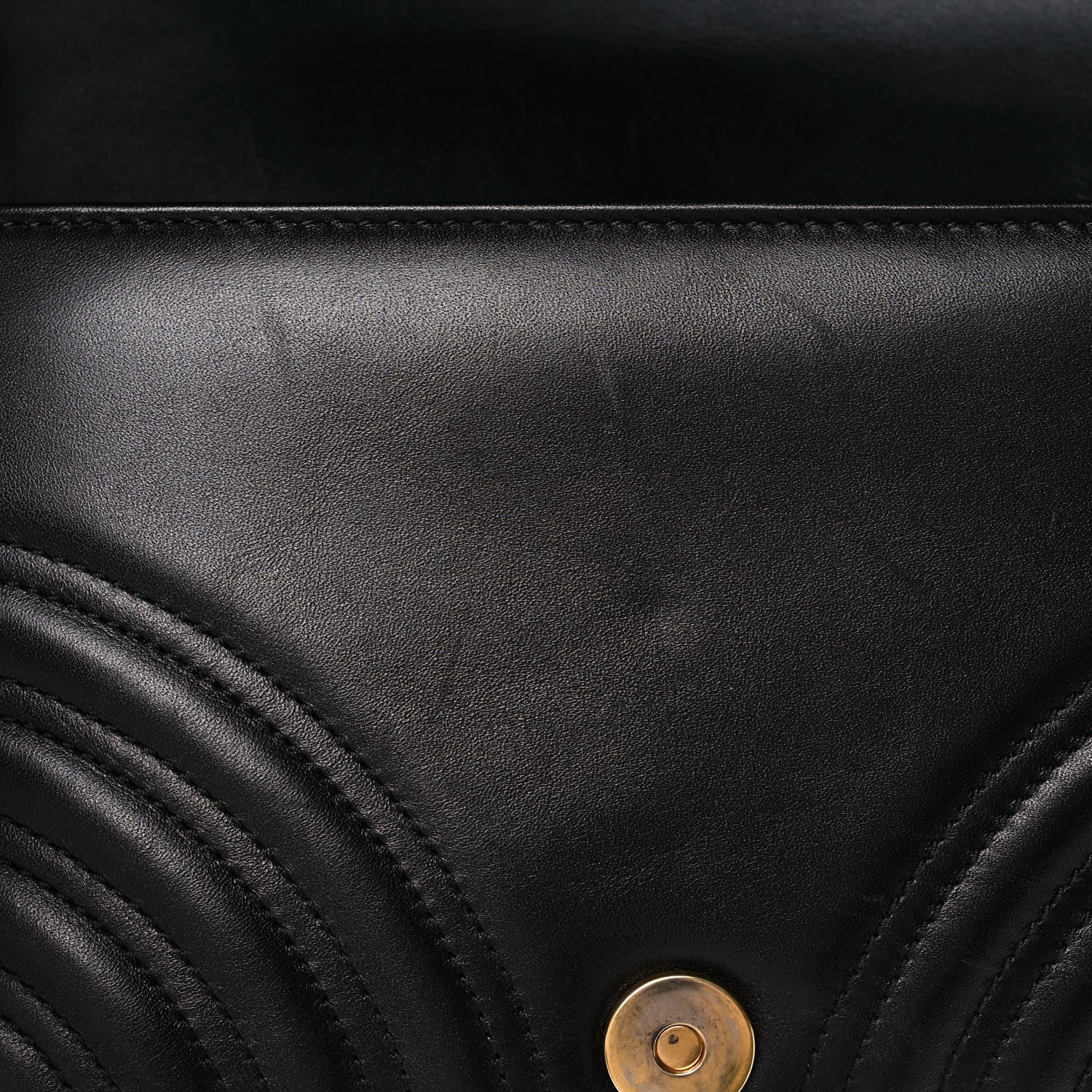 Gucci Calfskin Matelasse Pearly GG Marmont Chain Belt Bag Black 14 of 14
