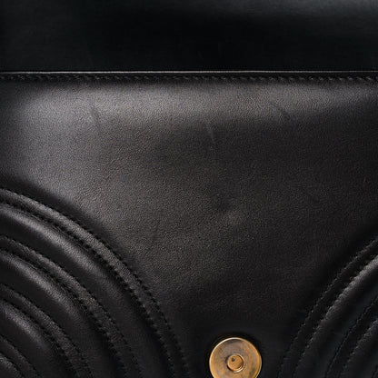 Gucci Calfskin Matelasse Pearly GG Marmont Chain Belt Bag Black 14 of 14