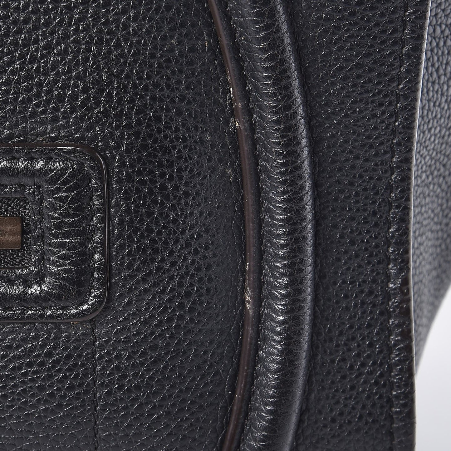 Drummed Calfskin Mini Luggage Black