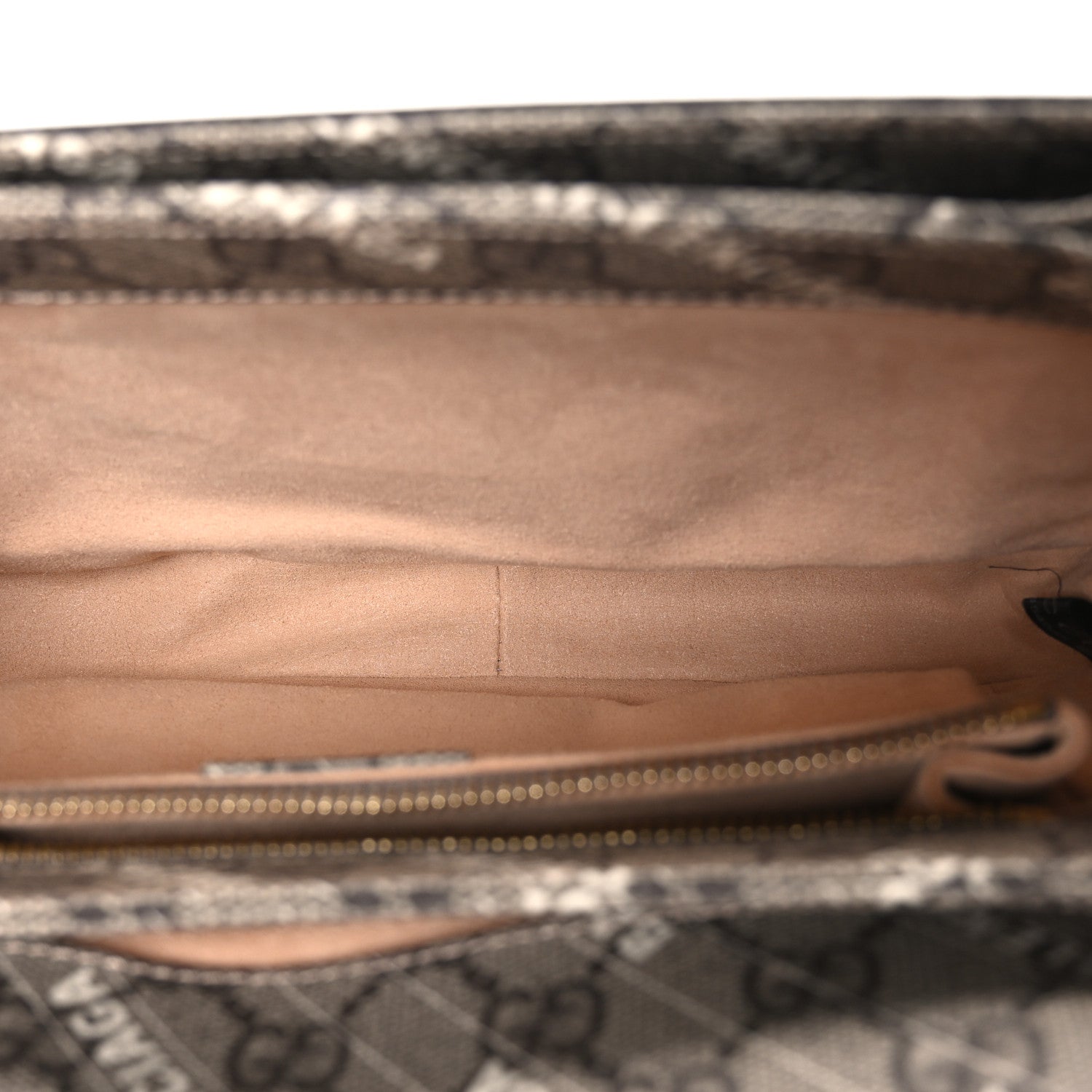 Gucci X BALENCIAGA GG Supreme Monogram Logo Print Horsebit 1955 Shoulder Bag Beige Ebony 5 of 10