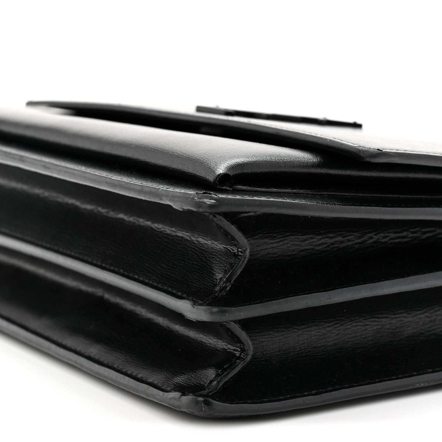 Saint Laurent Calfskin Medium Monogram Monochrome Sunset Black 10 of 12