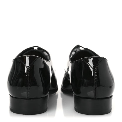 Saint Laurent Patent Baltimora Lace Up Derby Shoes 39.5 Black 6 of 12
