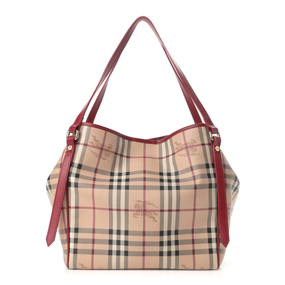Burberry Haymarket Check Canterbury Tote Military Red 1 of 11